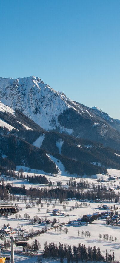 Ski Rittisberg | © photo-austria - Michael Simonlehner Photography Panorama mit Blick auf die Ramsau | © photo-austria - Michael Simonlehner Photography