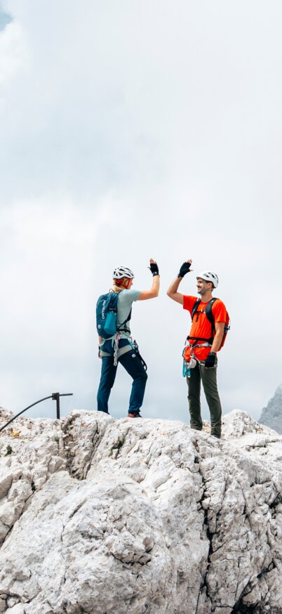 © Mathäus Gartner Kletterer am Schulter Anstieg auf dem Weg zum Hohen Dachstein | © Mathäus Gartner