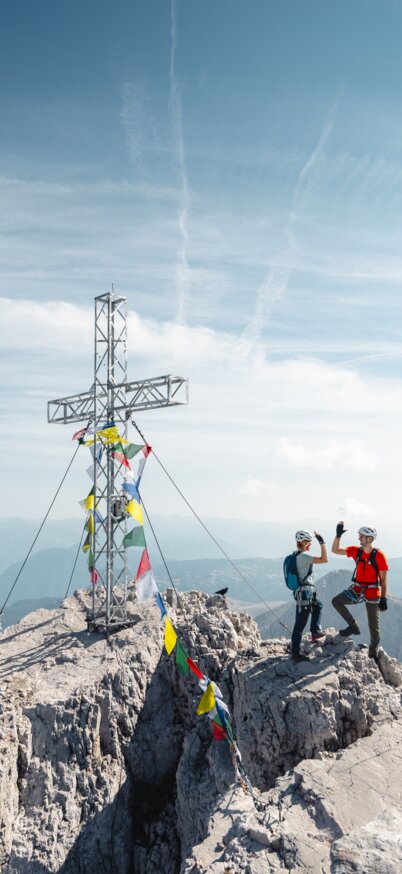 Kletterer am Gipfel des Hohen Dachsteins | © Mathäus Gartner