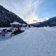 Los gehts's auf die Übungsloipe Reschenboden