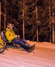 Rodelgaudi auf der Rodelbahn Reiteralm