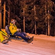 Rodelgaudi auf der Rodelbahn Reiteralm