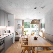 BASECAMP | open living and dining area with kitchen