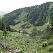 Auf halbem Weg von der Gstemmerscharte zur Hinteren Mörsbachalm