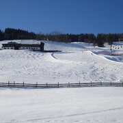 Direkt neben der Skipiste