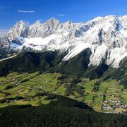 Blick auf das Dachsteinmassiv