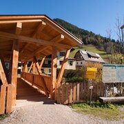 Starting point of Hans Knauss Run near the hiking trail head Untertal village