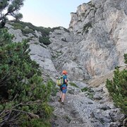 Approach to the Hilde Klettersteig