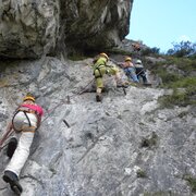 Kinder am Kala Jugendklettersteig