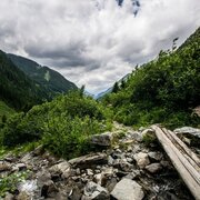 Auf dem Weg zur Keinprechthütte - Blick talauswärts ins Obertal