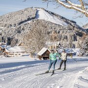 Cross-country skiing on the Herold-Loipe