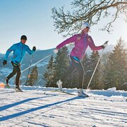 Cross-country skiing on the Leitenloipe