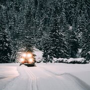 Spurenlegen am frühen Morgen.