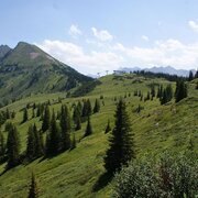 Blick towards Krahbergsattel and Krahbergzinken summit