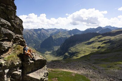 Auf der Rettingscharte - Blick zum Schwarzensee