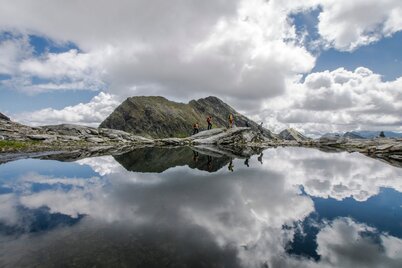 Am Trattensee - im Hintergrund das Schareck