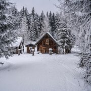 Huts along the Rittisloipe
