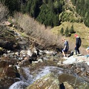 Überquerung Wasserfallrinne Richtung Neualm