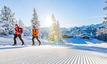 Präparierte Aufstiegsspur Hochwurzen