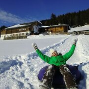 Snowtubing-Spaß bei der Rösteralm