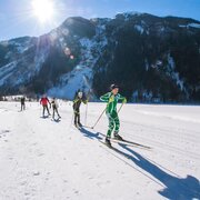 Langläufer auf der Tettermoor Skatingloipe